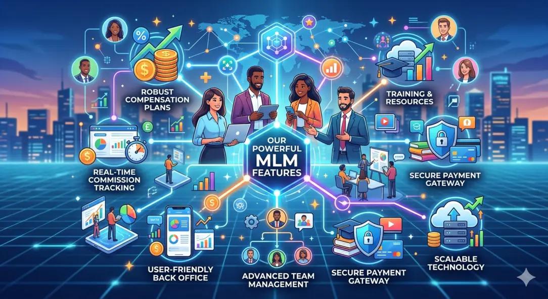 Cloud MLM Software platform features and AI Agent automation